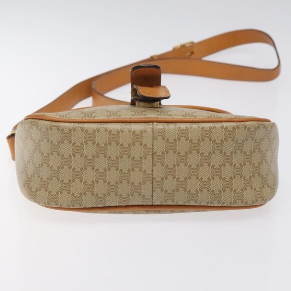 CELINE Macadam Canvas Shoulder Bag Beige Gold Auth - Picture 5 of 16